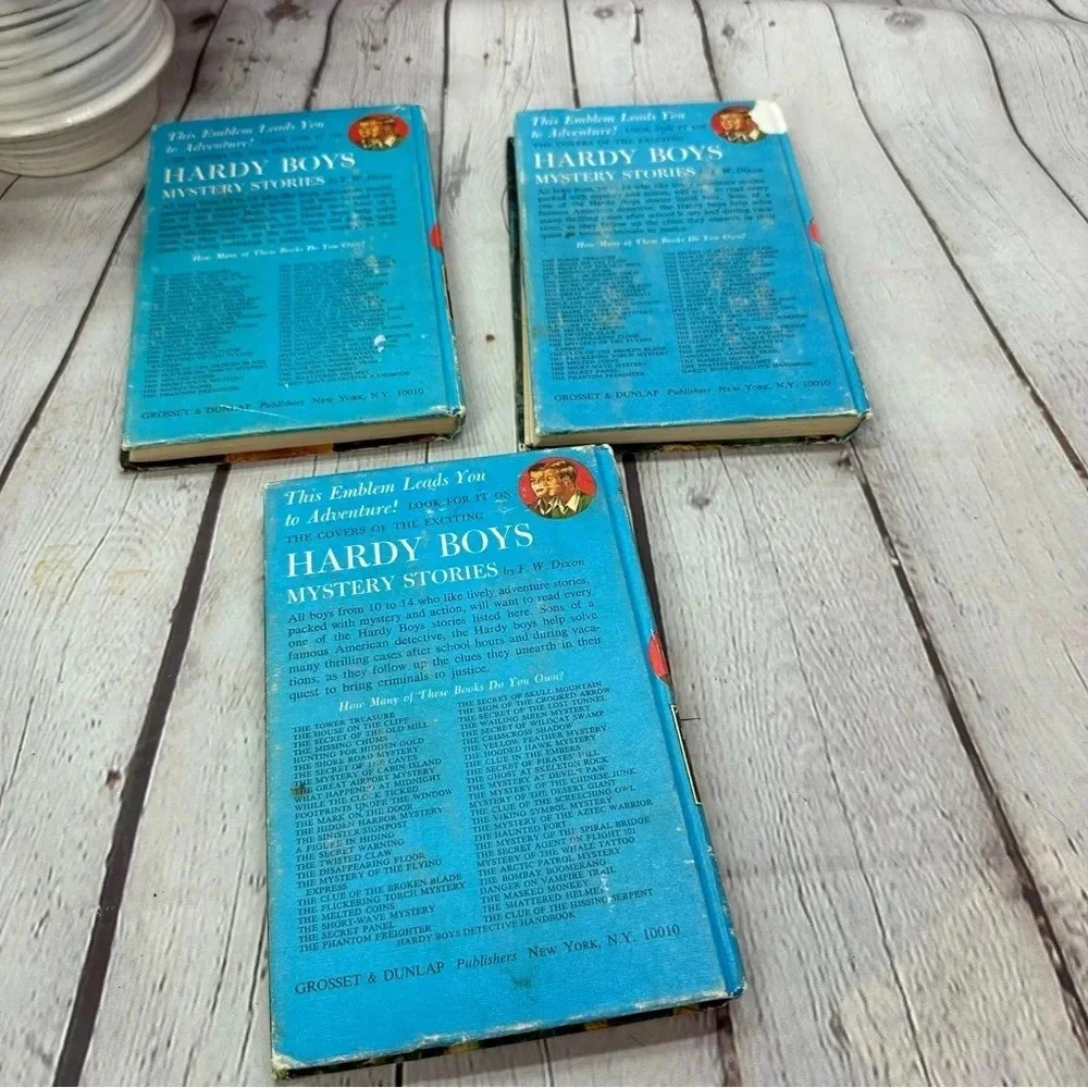 vintage hardy boys series books vol  41, 42, 43